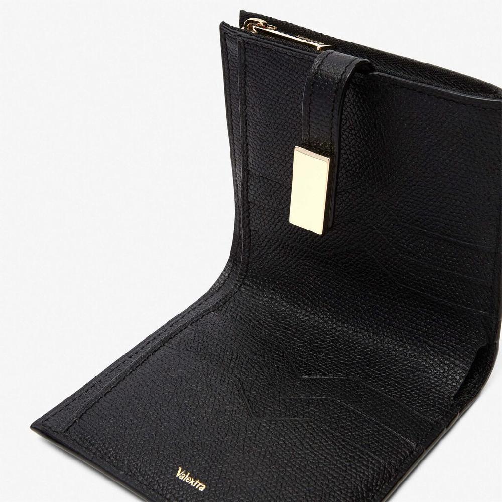 Valextra Portafoglio Piccolo In Pelle Nera | Piccola Pelletteria Valextra