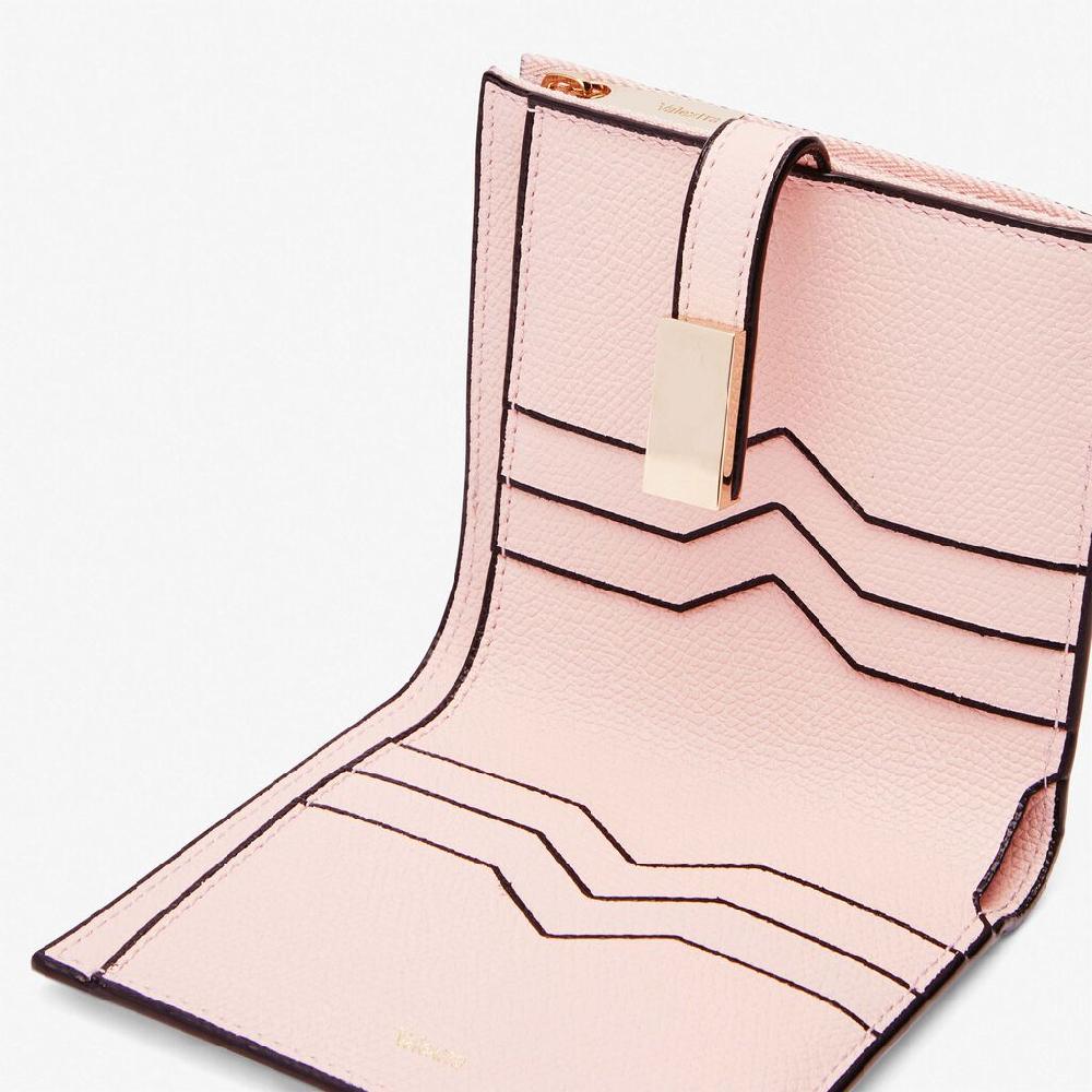 Valextra Portafoglio Piccolo In Pelle Rosa | Valextra Piccola Pelletteria