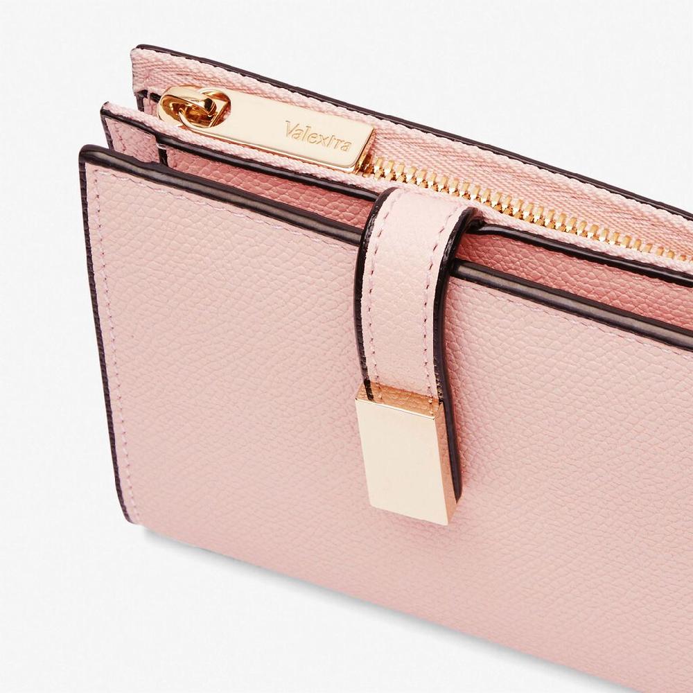 Valextra Portafoglio Piccolo In Pelle Rosa | Valextra Piccola Pelletteria