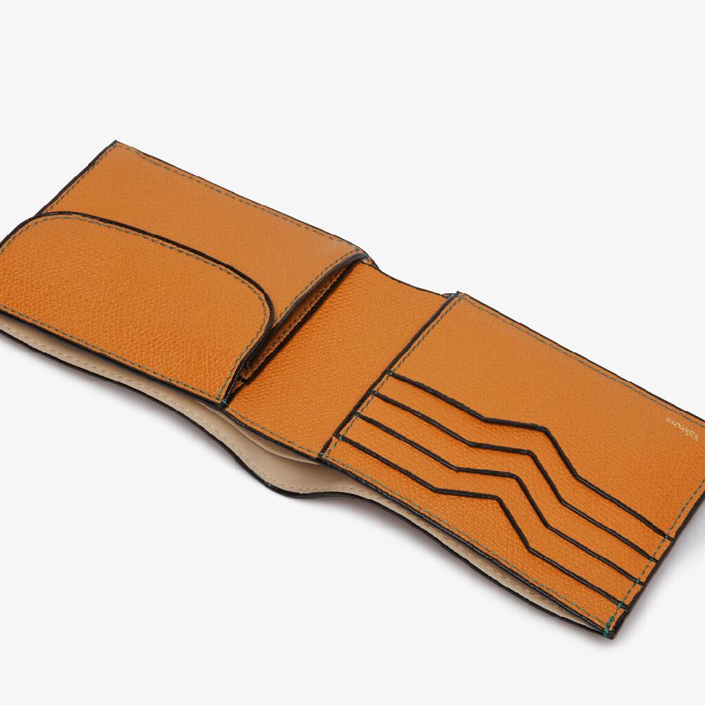 Valextra Portafoglio Porta Carte E Monete In Pelle Marrone | Valextra