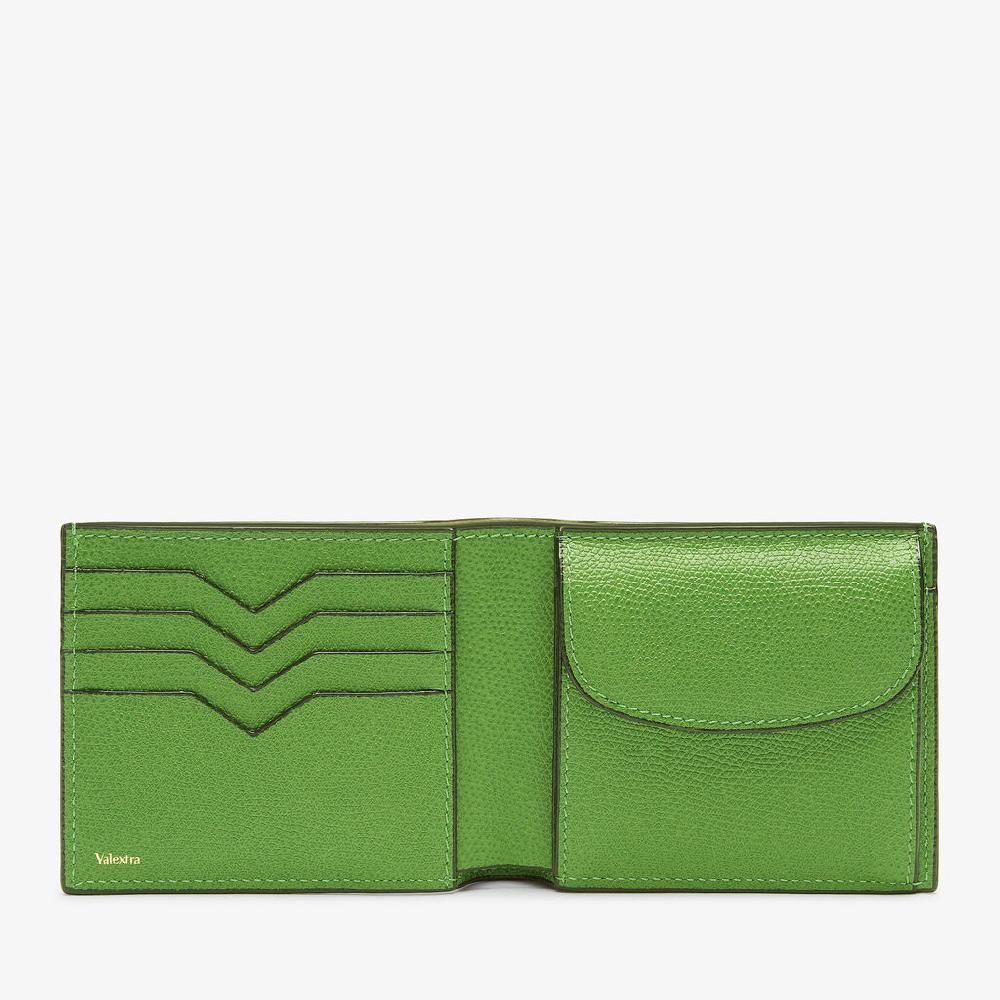 Valextra Portafoglio Portamonete Da Uomo In Pelle Verde | Valextra