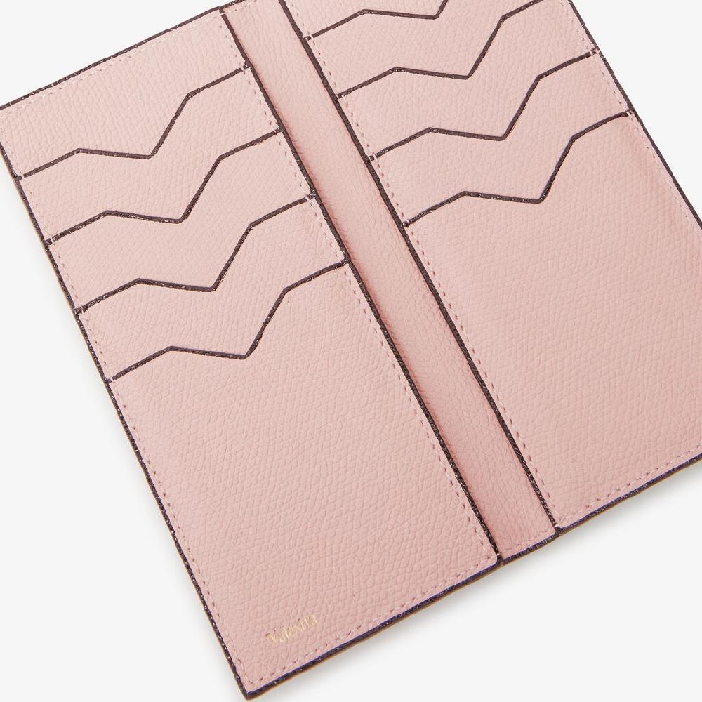 Valextra Portafoglio Versatile Grande In Pelle Rosa | Valextra Brera