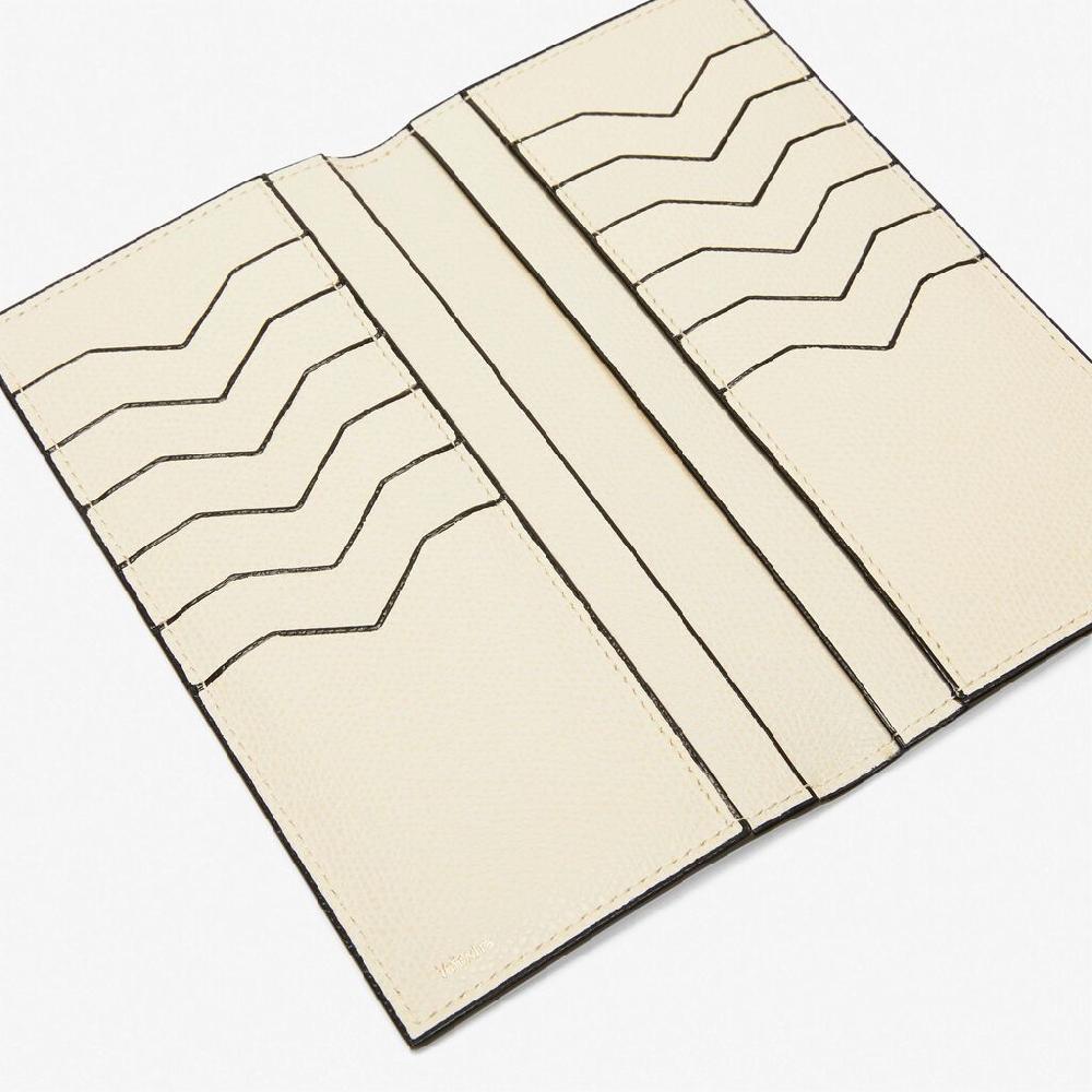 Valextra Portafoglio Verticale Bifold In Pelle Bianca | Valextra