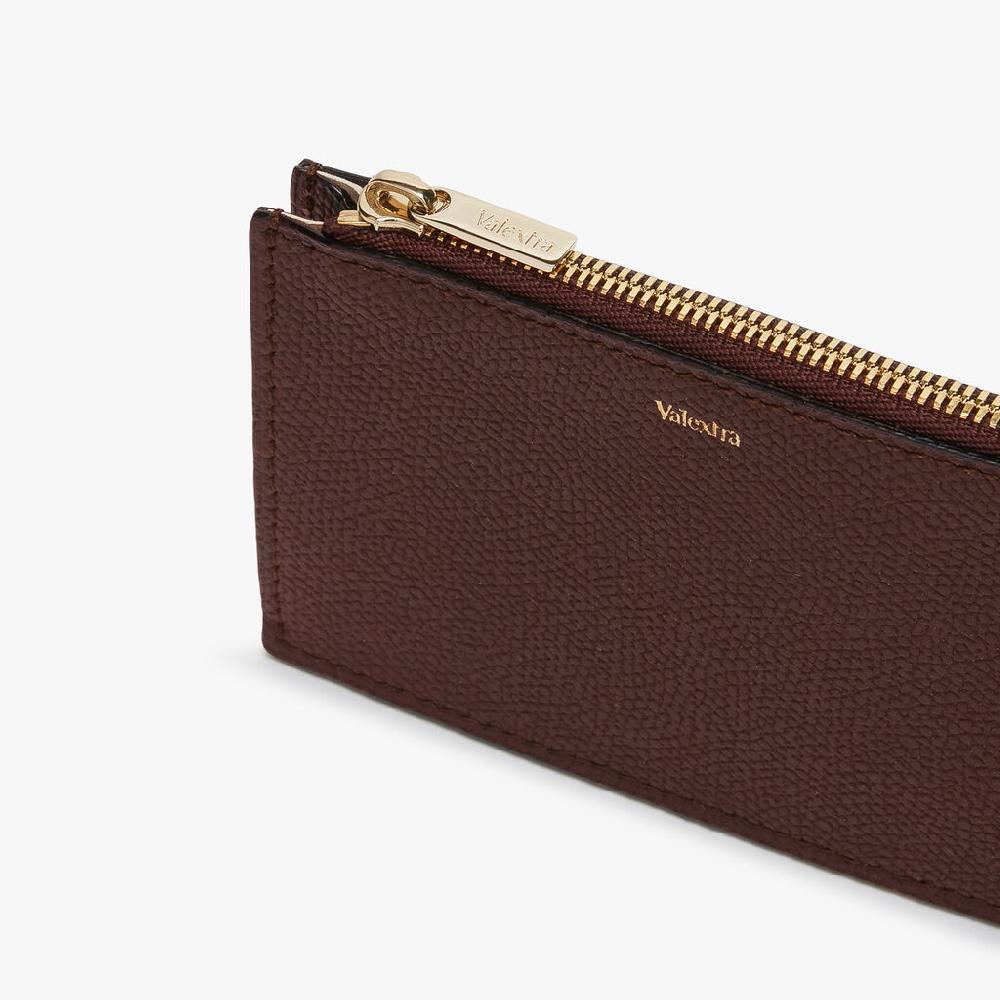 Valextra Portamonete Da Uomo Di Lusso In Pelle Marrone | Valextra