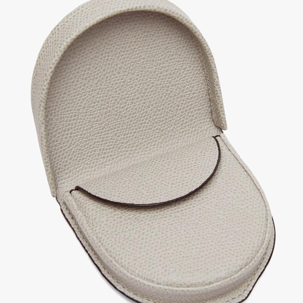 Valextra Portamonete In Pelle Grigio Chiaro | Valextra Piccola Pelletteria