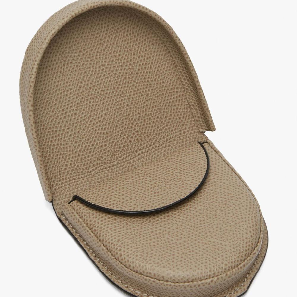 Valextra Portamonete In Pelle Marrone Tortora | Valextra