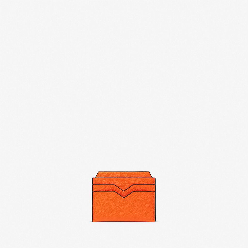 Valextra Portatessere compatto in Pelle Arancione | Valextra