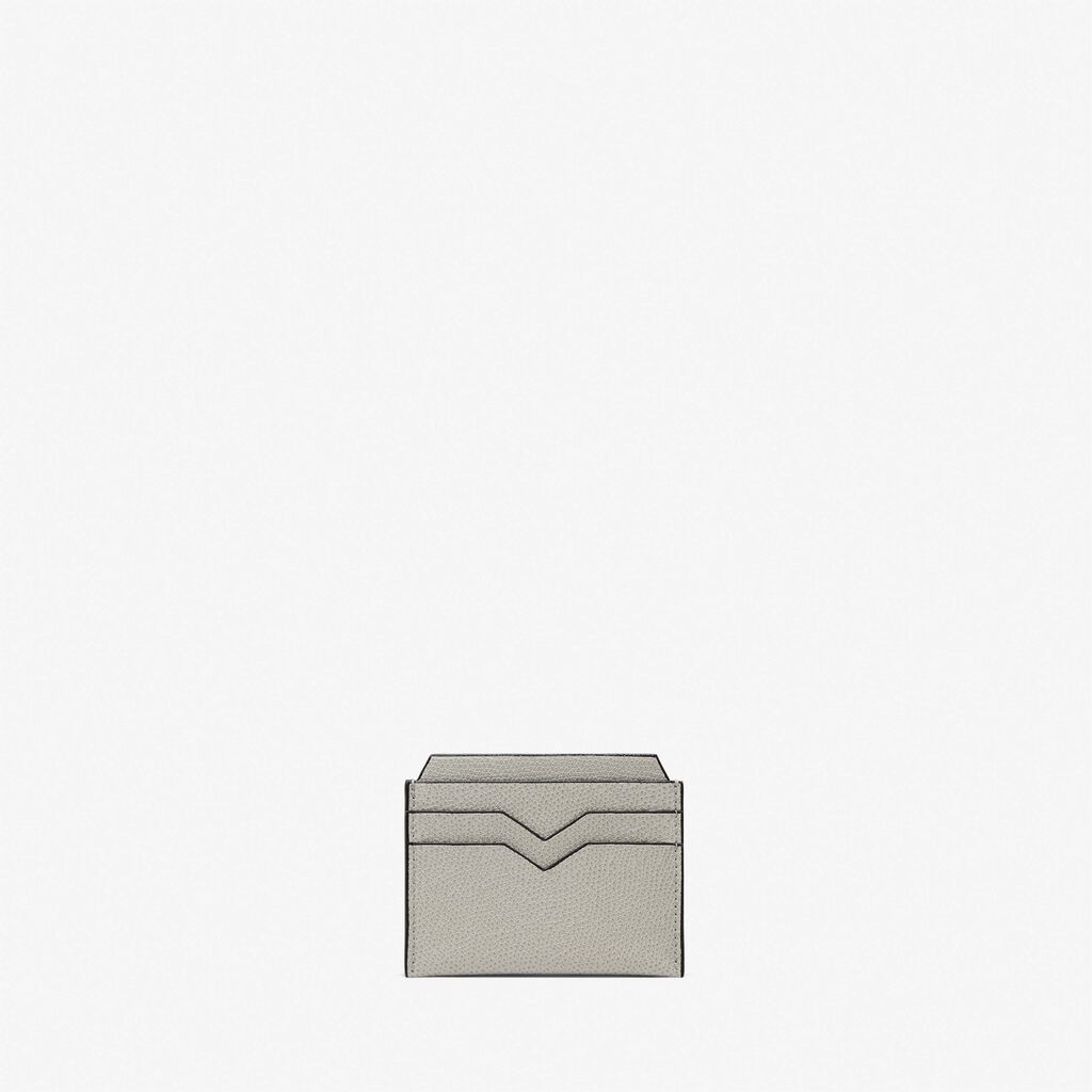 Valextra Portatessere compatto in Pelle Grigio chiaro | Valextra