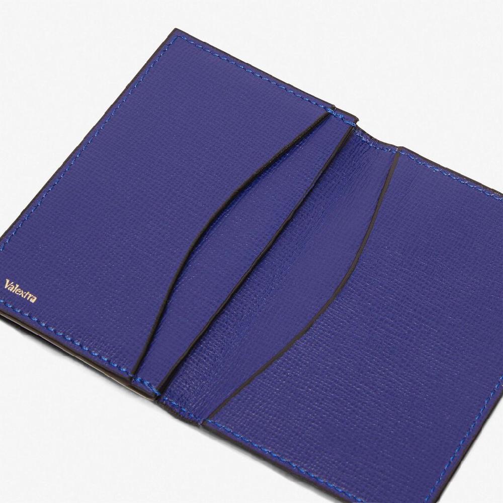 Valextra Portatessere E Biglietti Da Visita In Pelle Blu | Valextra