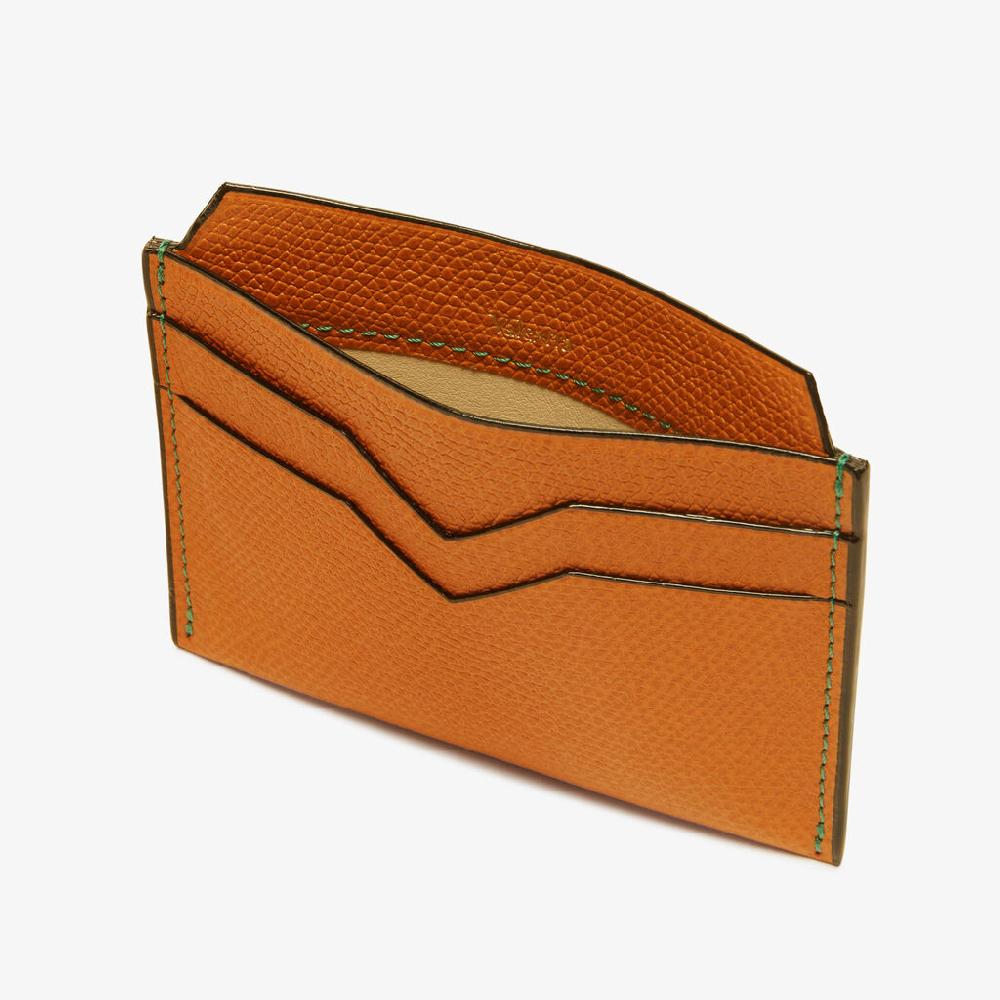 Valextra Portatessere E Carte Di Credito In Pelle Marrone | Valextra