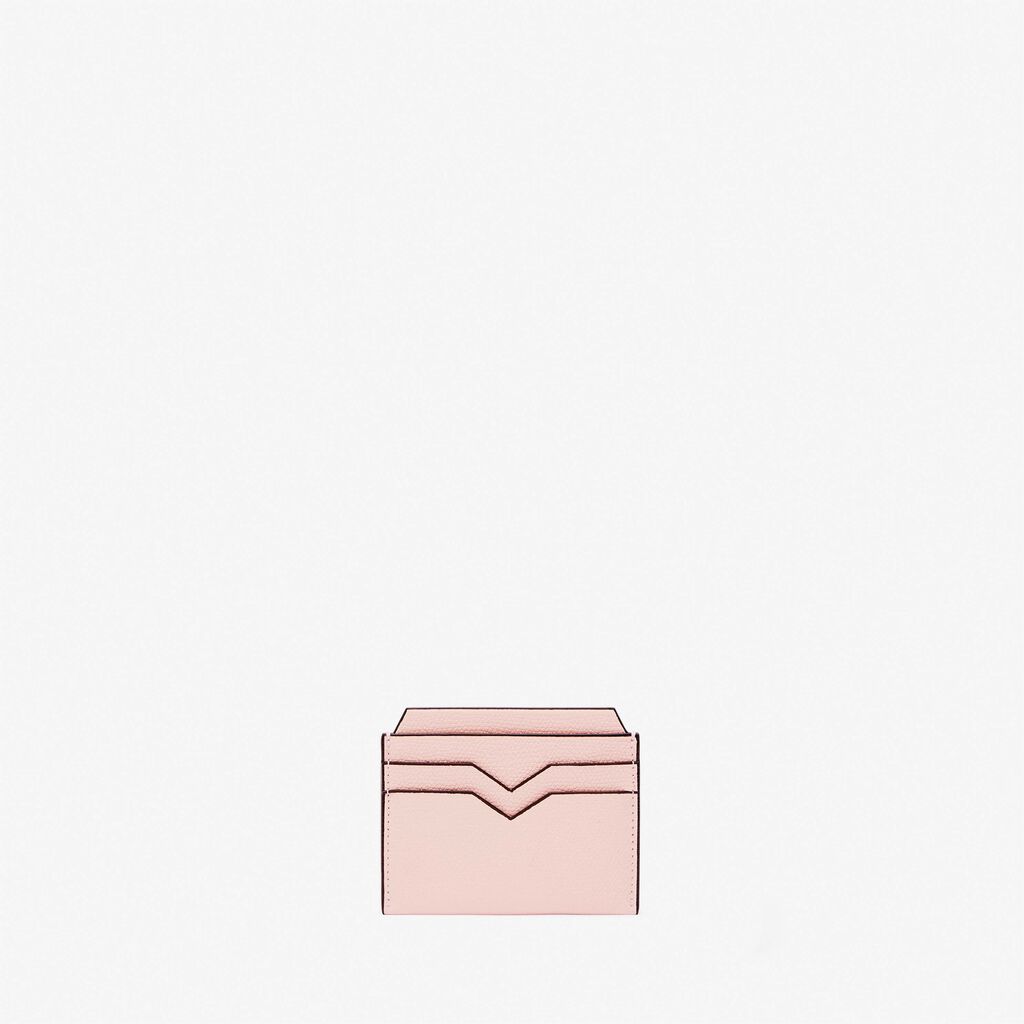 Valextra Portatessere e carte di credito in Pelle Rosa | Valextra