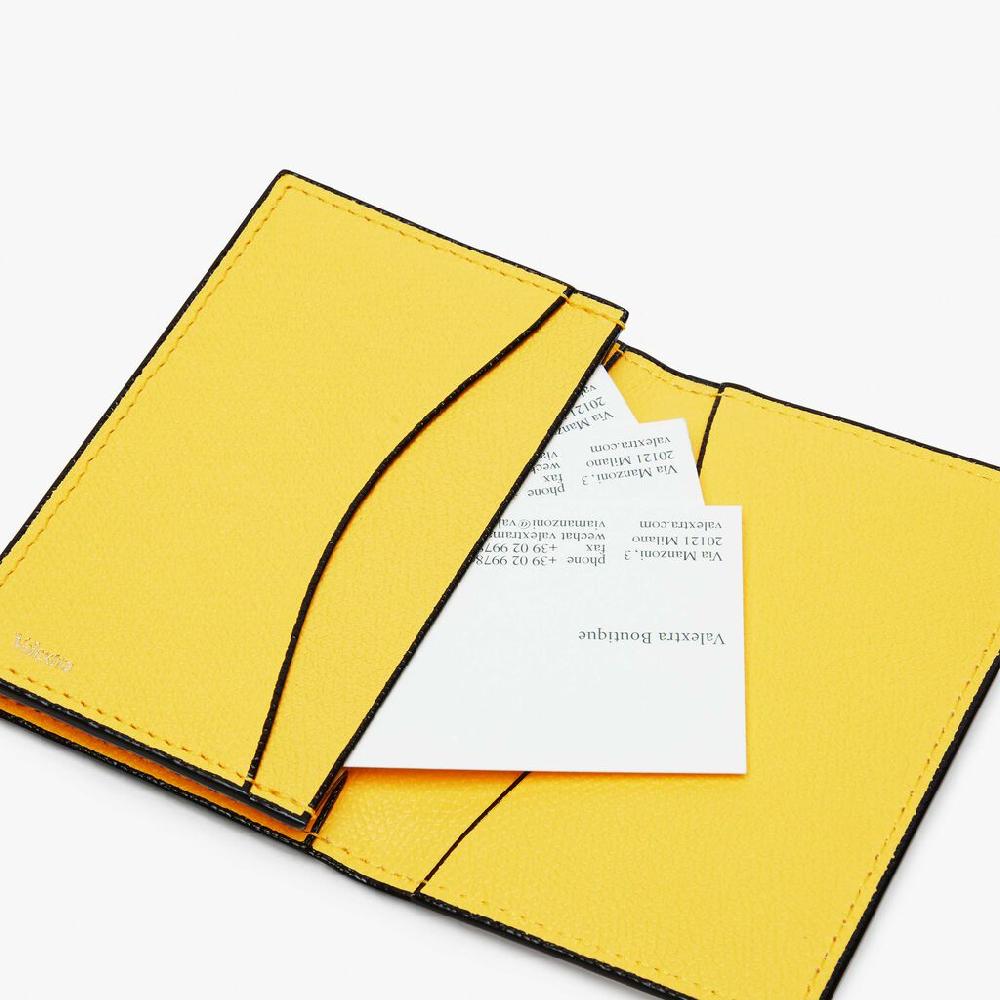 Valextra Portatessere In Pelle Gialla | Valextra Piccola Pelletteria