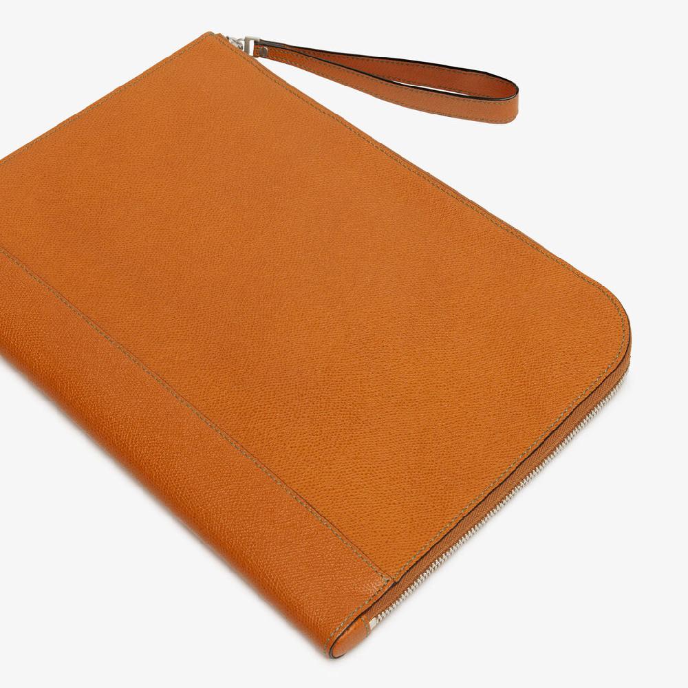 Valextra Portfolio Porta Pc Da Uomo In Pelle Marrone | Valextra My Logo