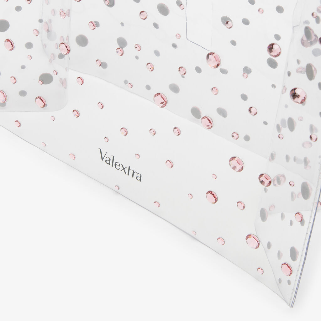 Valextra RAINCOAT PICCOLO ISIDE ECOLINE SHEER CON STRASS PRECIOSA E LOGO VALEXTRA