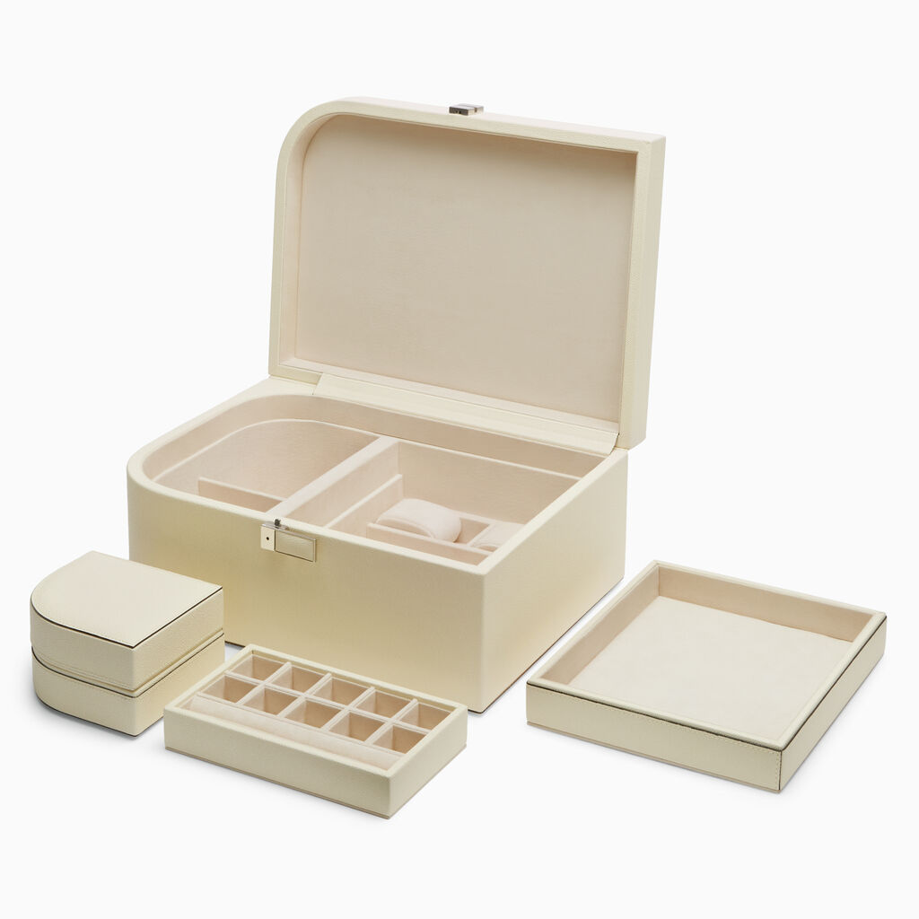 Valextra Scatola Portagioie Da Donna Di Lusso In Pelle Bianca | Valextra