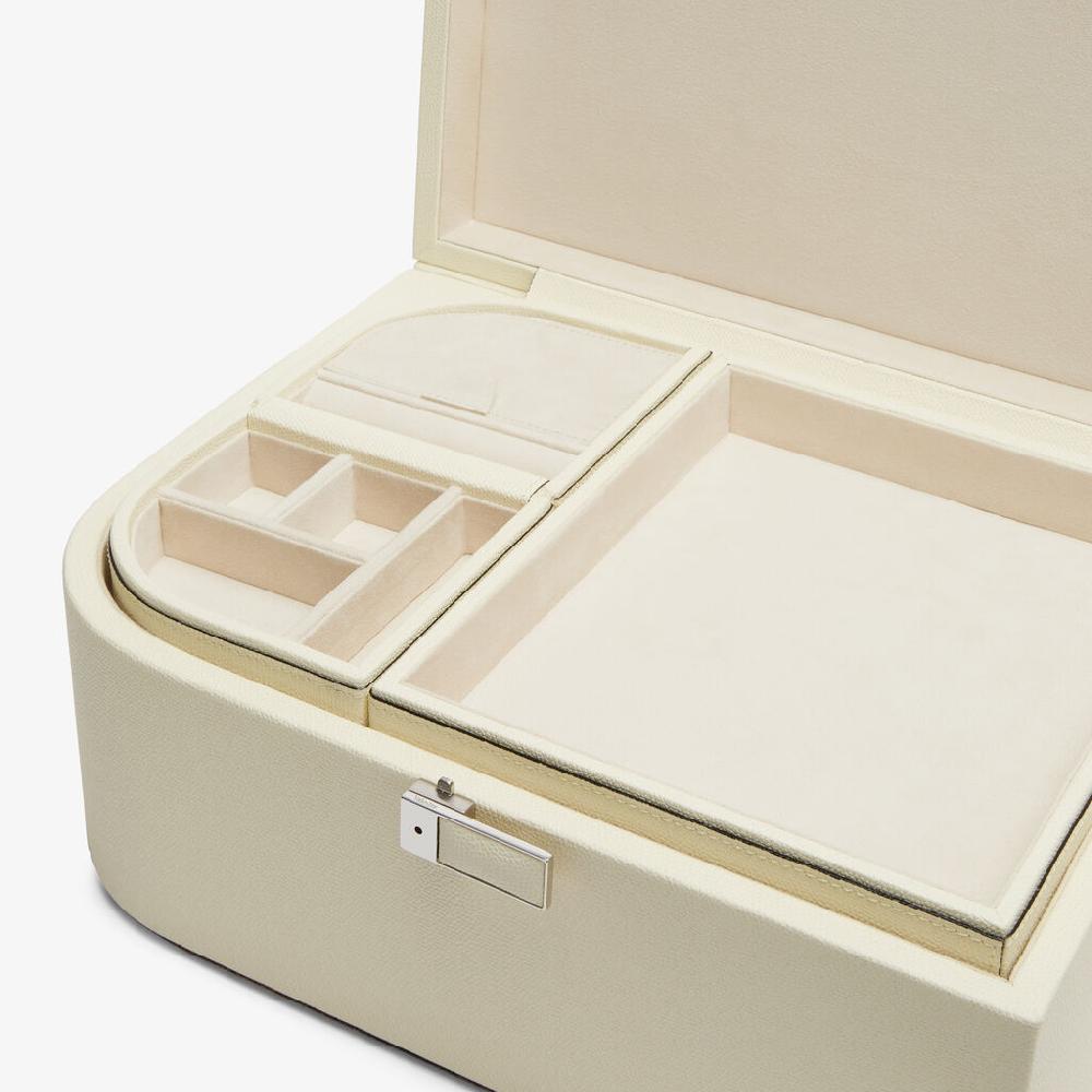 Valextra Scatola Portagioie Da Donna Di Lusso In Pelle Bianca | Valextra