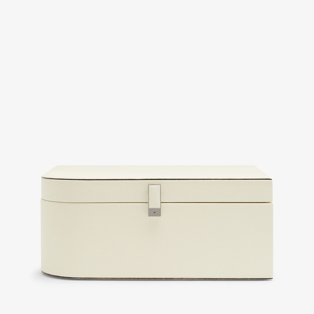 Valextra Scatola portagioie da Donna di Lusso in Pelle Bianca | Valextra