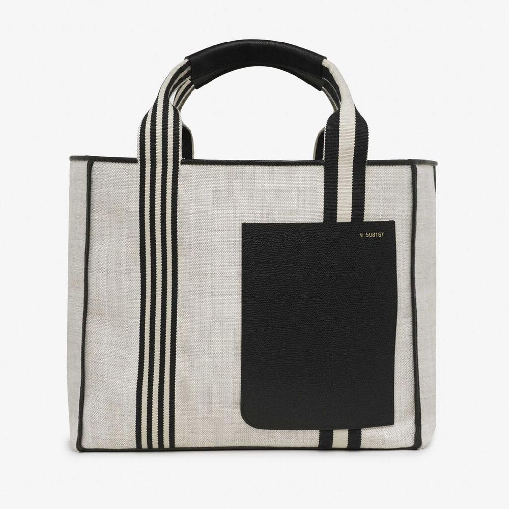 Valextra Tote bag Media in Tessuto Marrone | Valextra