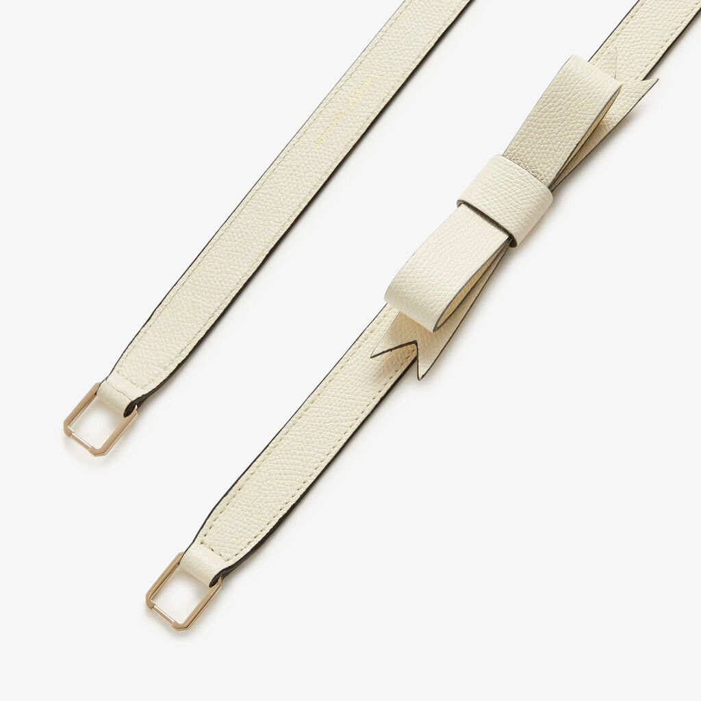 Valextra Tracolla Con Fiocco Per Borse Da Donna In Pelle Bianco | Valextra