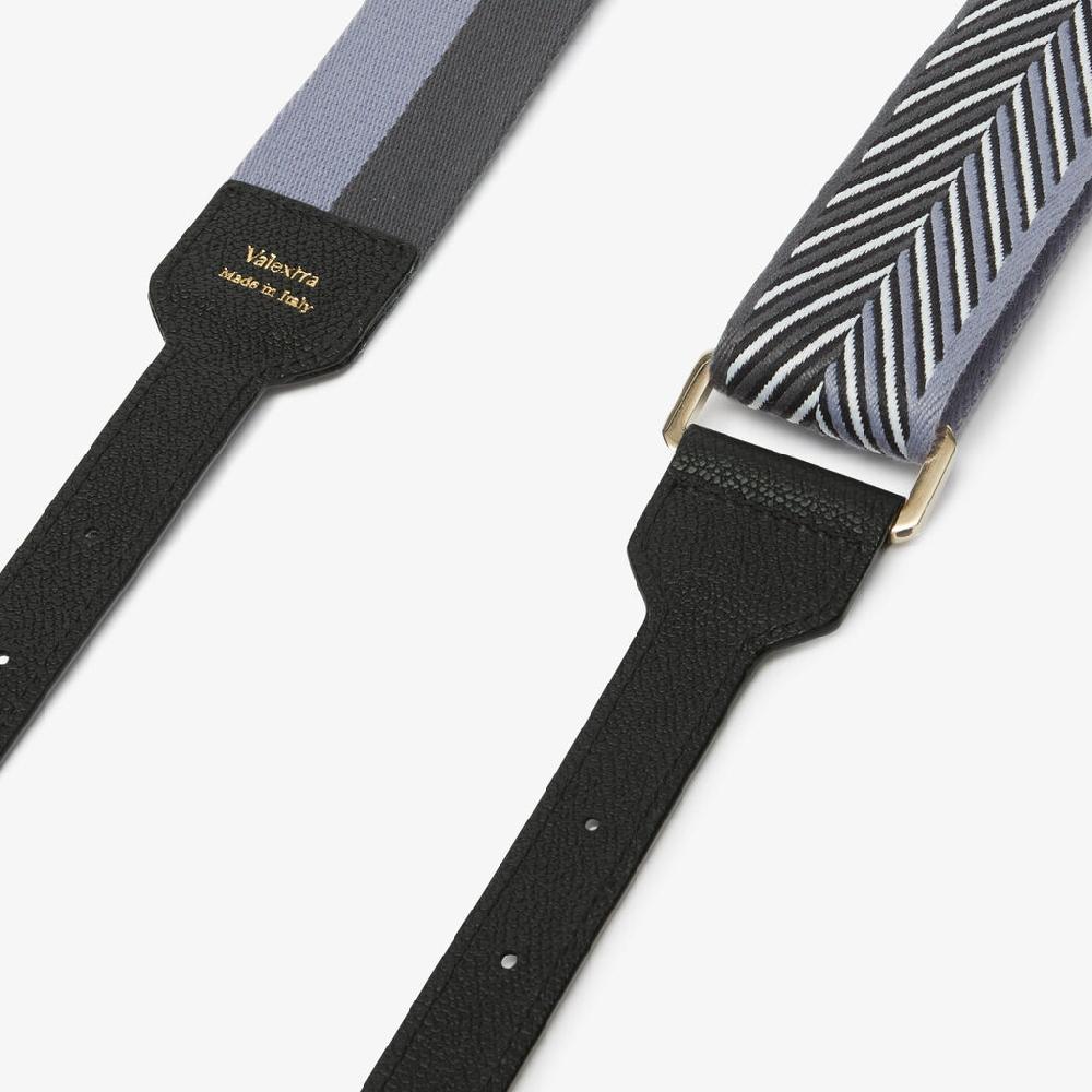 Valextra Tracolla Per Borsa Da Donna Grigia E Nera | Valextra Soft