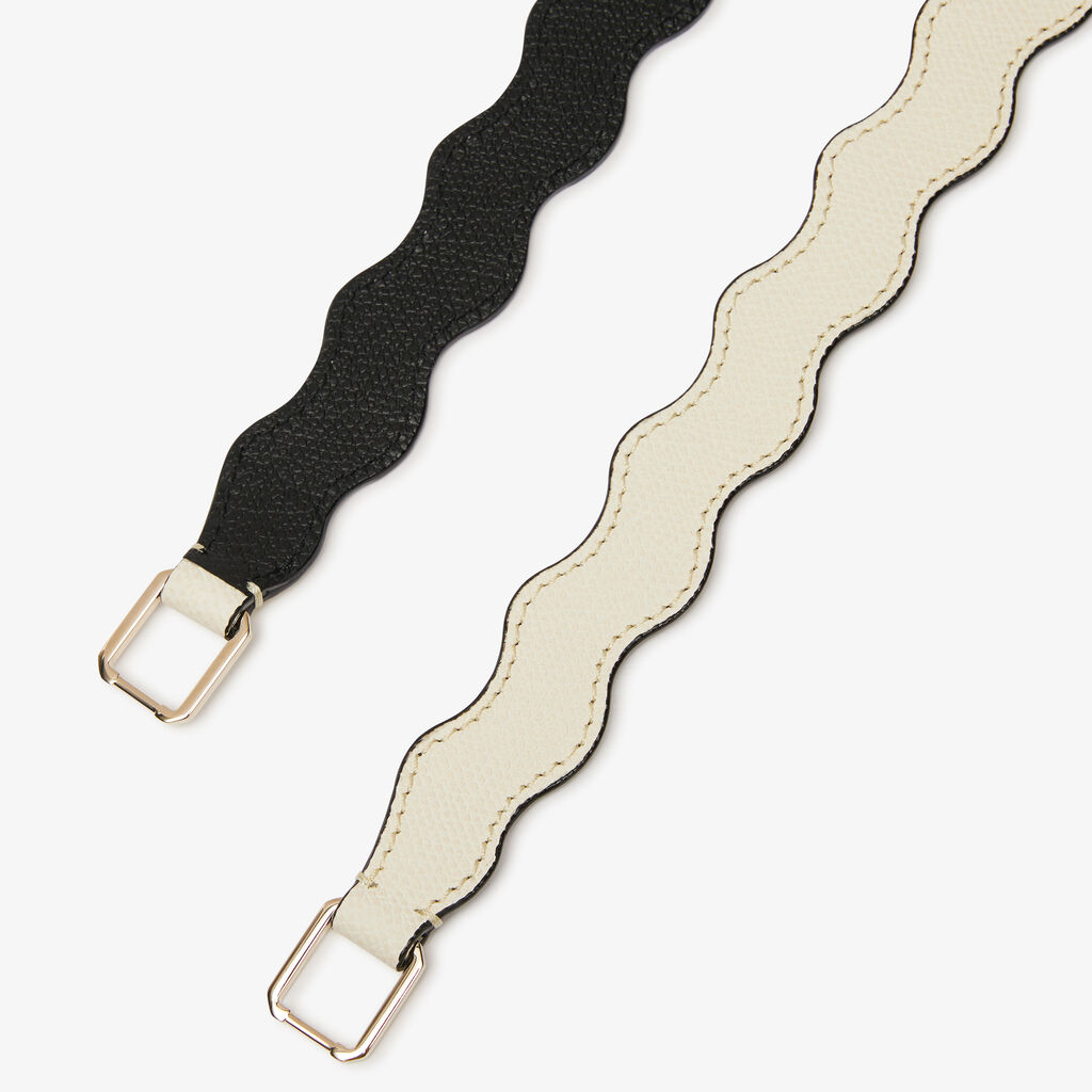 Valextra Tracolla Per Borse Da Donna In Pelle Bianca E Nera | Valextra