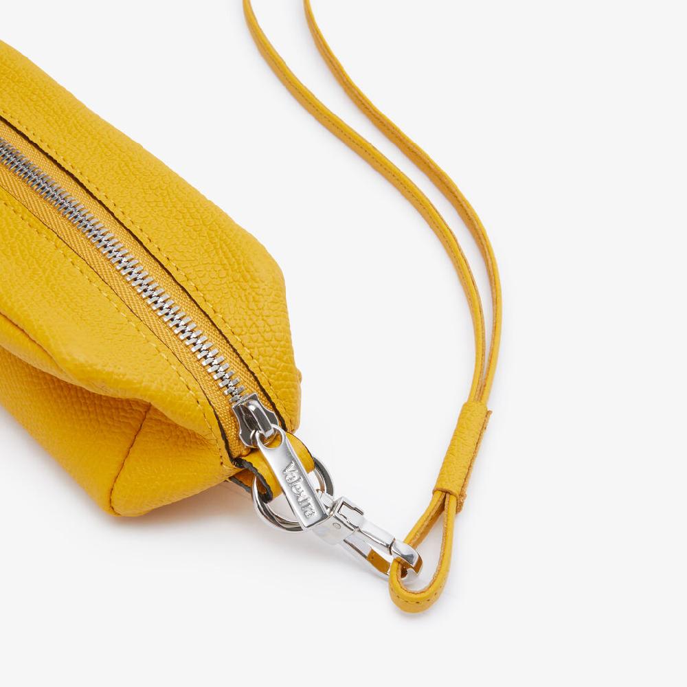 Valextra Trousse Da Donna In Pelle Gialla Con Tracolla | Valextra
