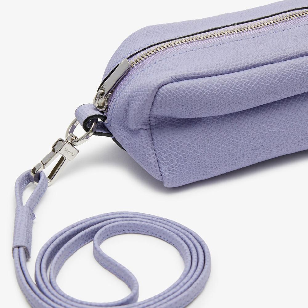 Valextra Trousse Da Donna In Pelle Lilla Con Tracolla | Valextra