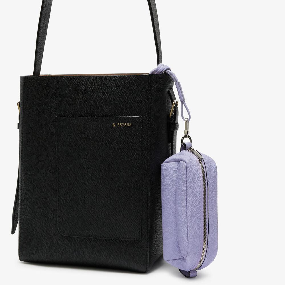 Valextra Trousse Da Donna In Pelle Lilla Con Tracolla | Valextra