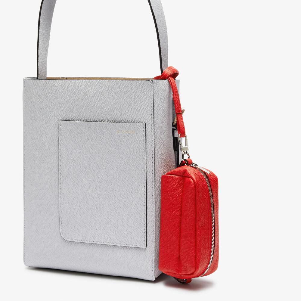 Valextra Trousse Da Donna In Pelle Rossa Con Tracolla | Valextra