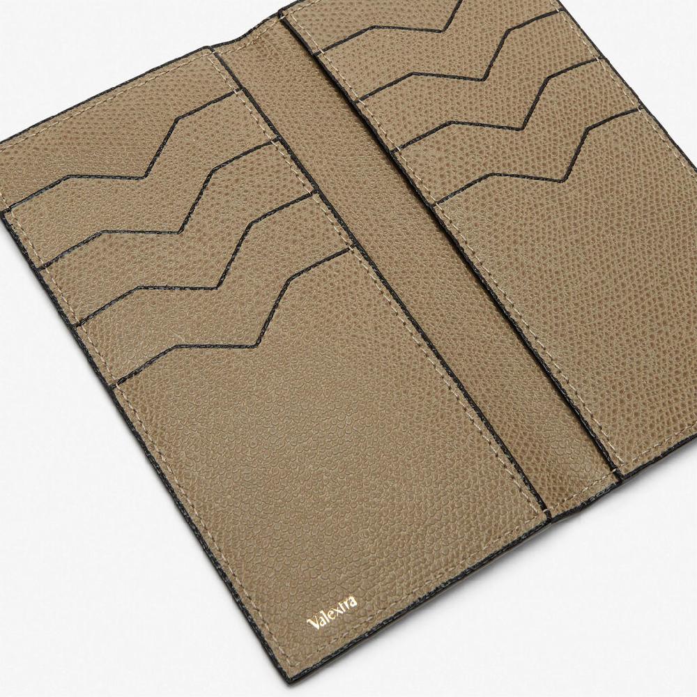 Valextra Valextra Brera: Portafoglio Grande In Pelle Marrone Tortora