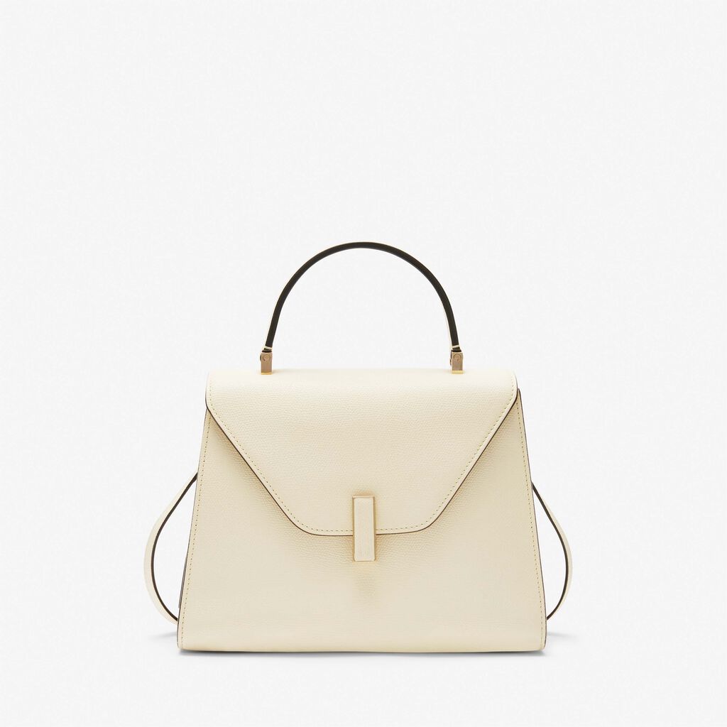 Valextra Valextra Iside: Borsa a mano Media in Pelle Bianca