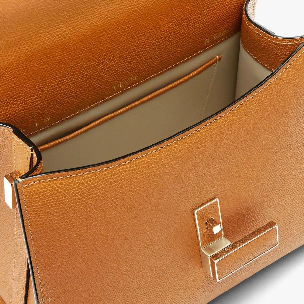 Valextra Valextra Iside: Borsa A Mano Mini In Pelle Marrone
