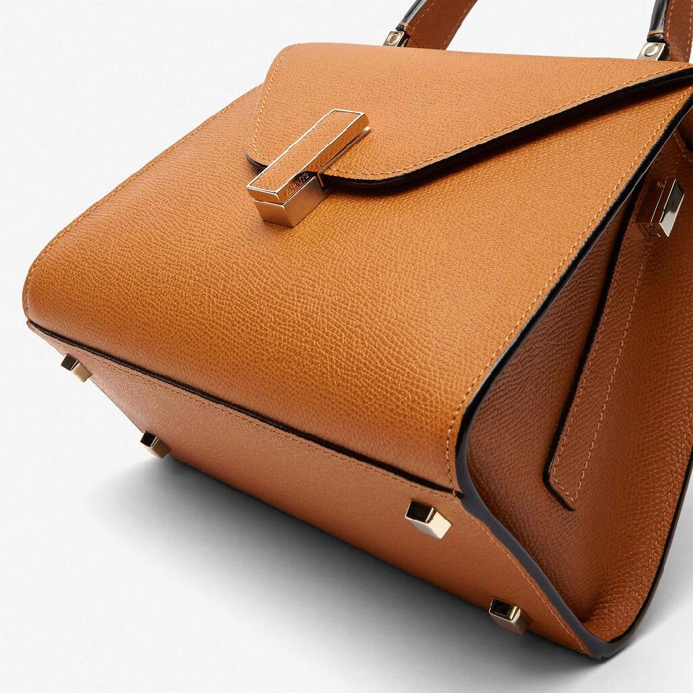 Valextra Valextra Iside: Borsa A Mano Mini In Pelle Marrone