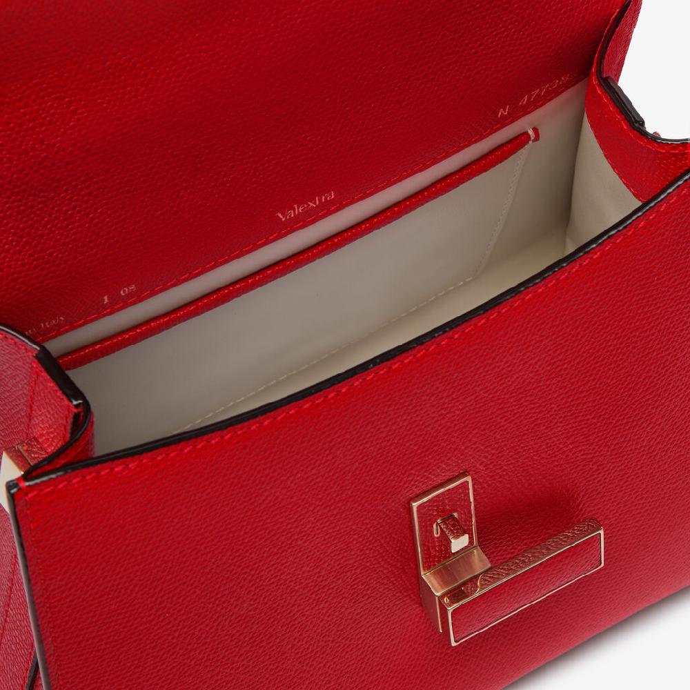 Valextra Valextra Iside: Borsa A Mano Mini In Pelle Rossa