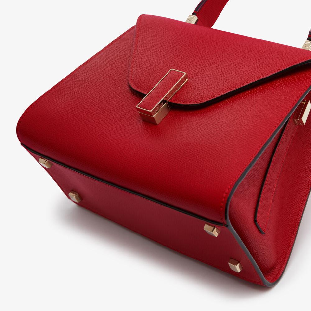 Valextra Valextra Iside: Borsa A Mano Mini In Pelle Rossa