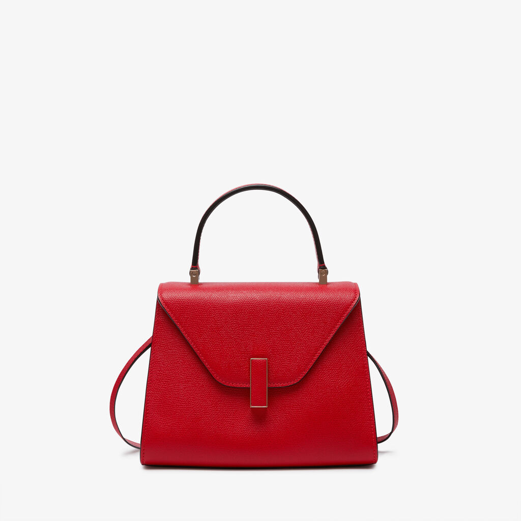 Valextra Valextra Iside: Borsa a mano Mini in Pelle Rossa