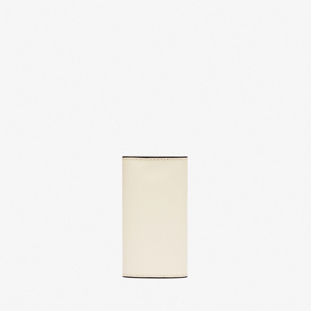 Valextra Portachiavi In Pelle Bianca | Valextra