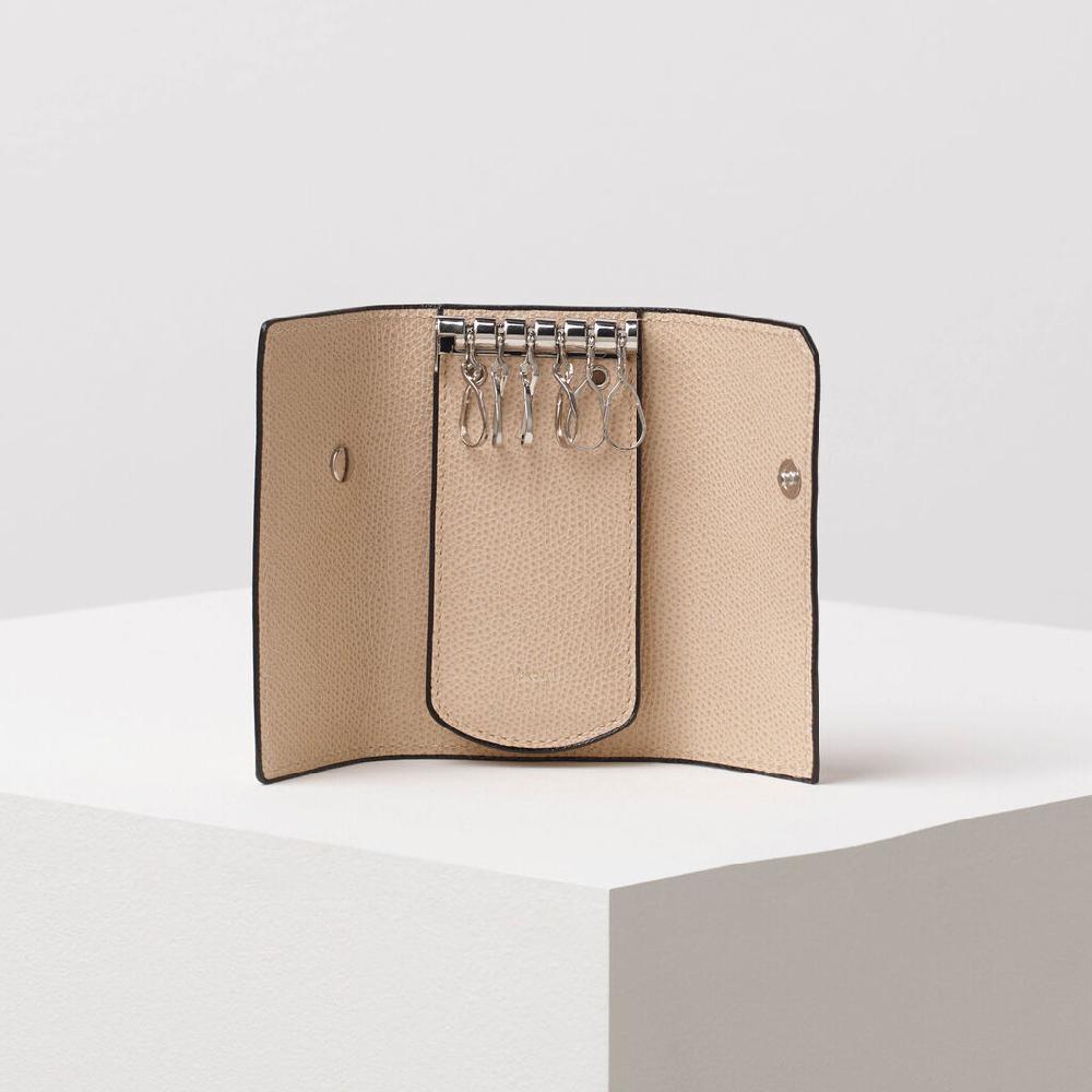 Valextra Portachiavi In Pelle Rosa Cipria | Valextra