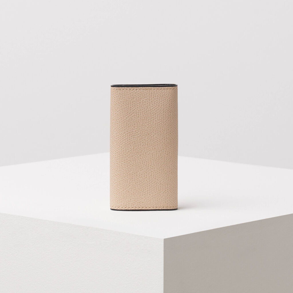 Valextra Portachiavi In Pelle Rosa Cipria | Valextra