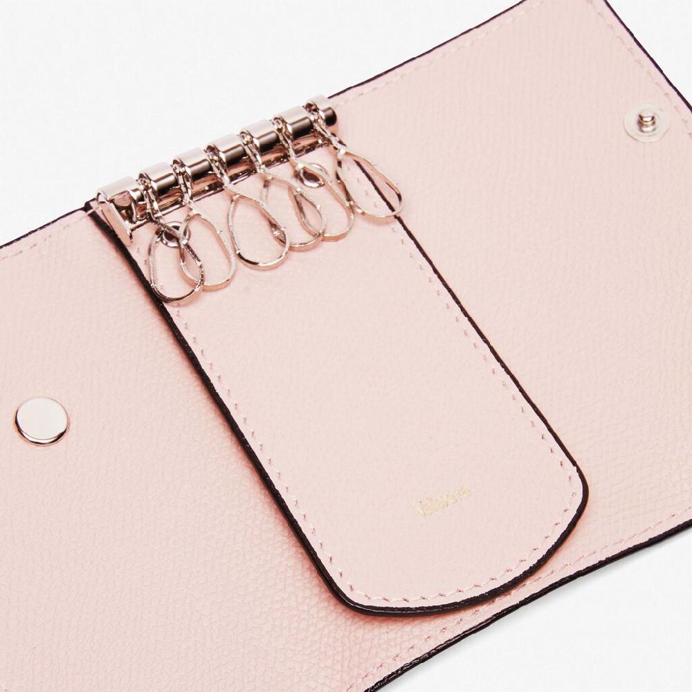Valextra Portachiavi In Pelle Rosa | Valextra