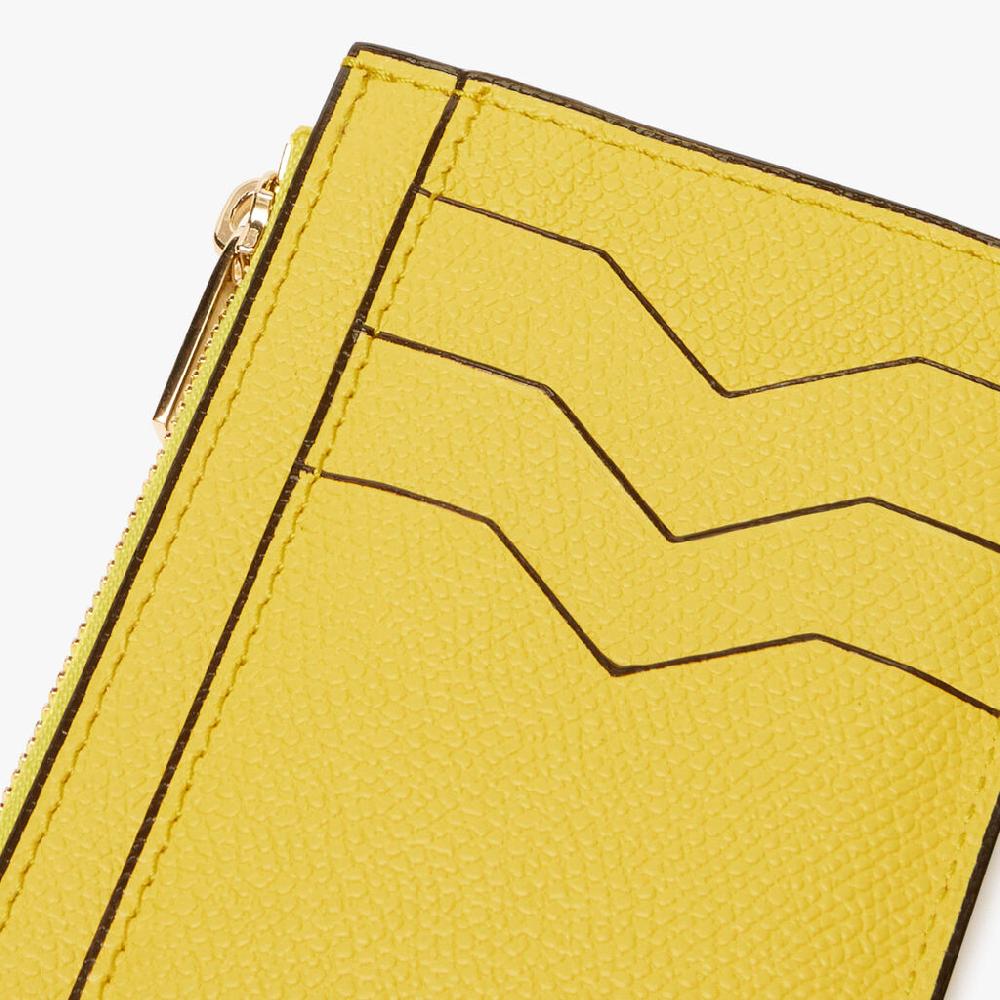 Valextra Portamonete In Pelle Gialla | Valextra