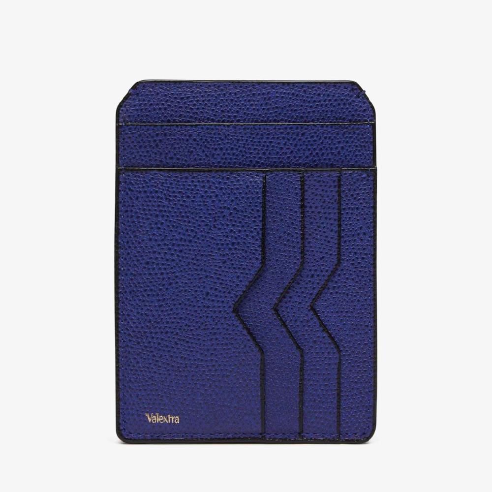 Valextra Portatessere In Pelle Blu | Valextra