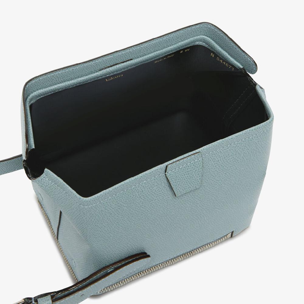 Valextra Valextra Tric Trac: Borsa A Mano Mini In Pelle Blu