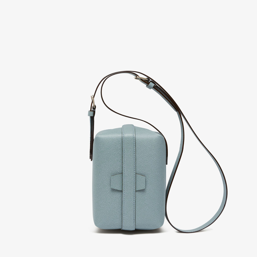 Valextra Valextra Tric Trac: Borsa a mano Mini in Pelle Blu