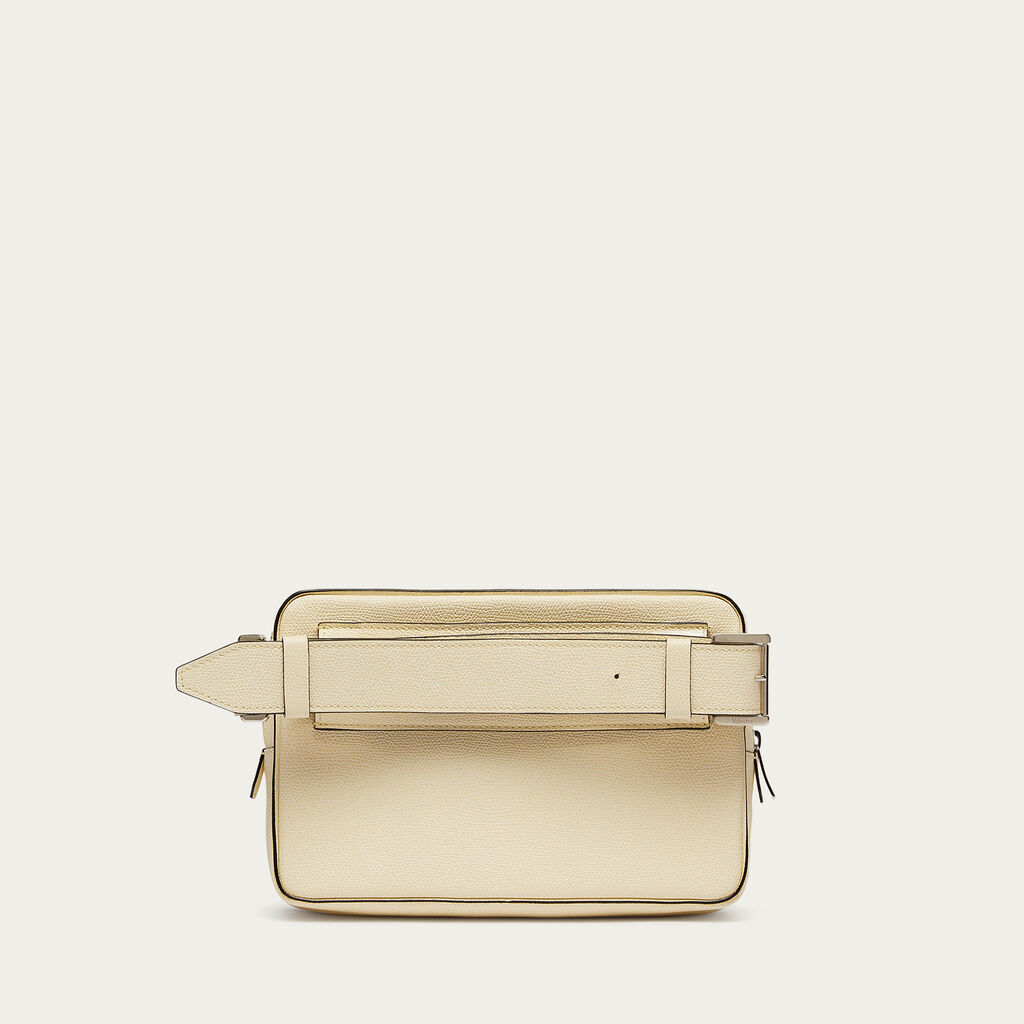 Valextra Valextra V-Line: Marsupio A Tracolla In Pelle Bianca Di Lusso