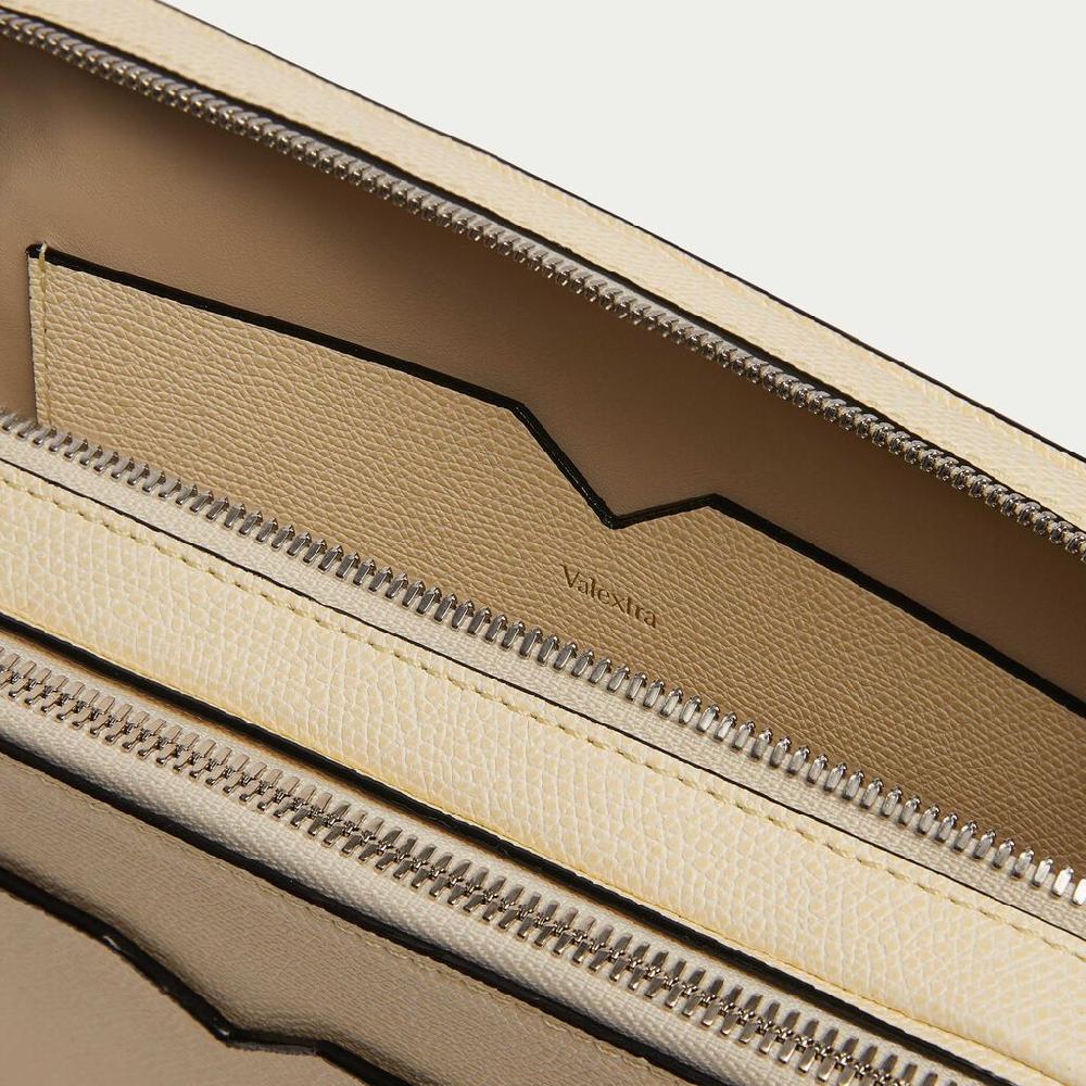 Valextra Valextra V-Line: Marsupio A Tracolla In Pelle Bianca Di Lusso