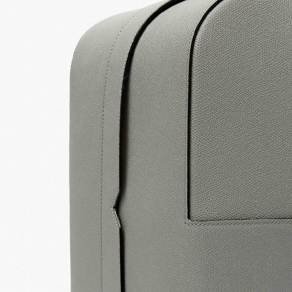 Valextra Zaino Da Uomo Di Lusso In Pelle Rigida Grigia | Valextra V-Line