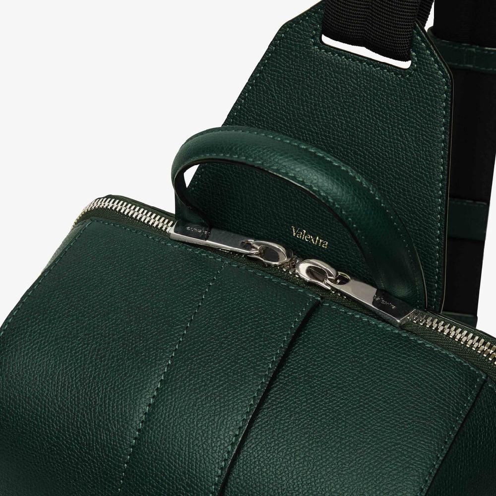 Valextra Zaino Monospalla Da Uomo In Pelle Verde | Valextra V-Line