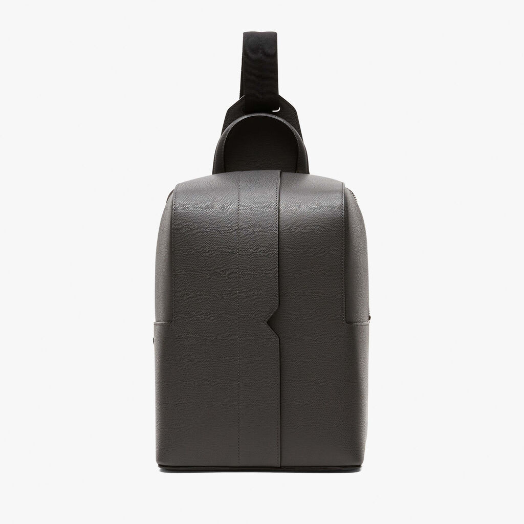Valextra Zaino monospalla elegante in Pelle Grigia | Valextra V-Line