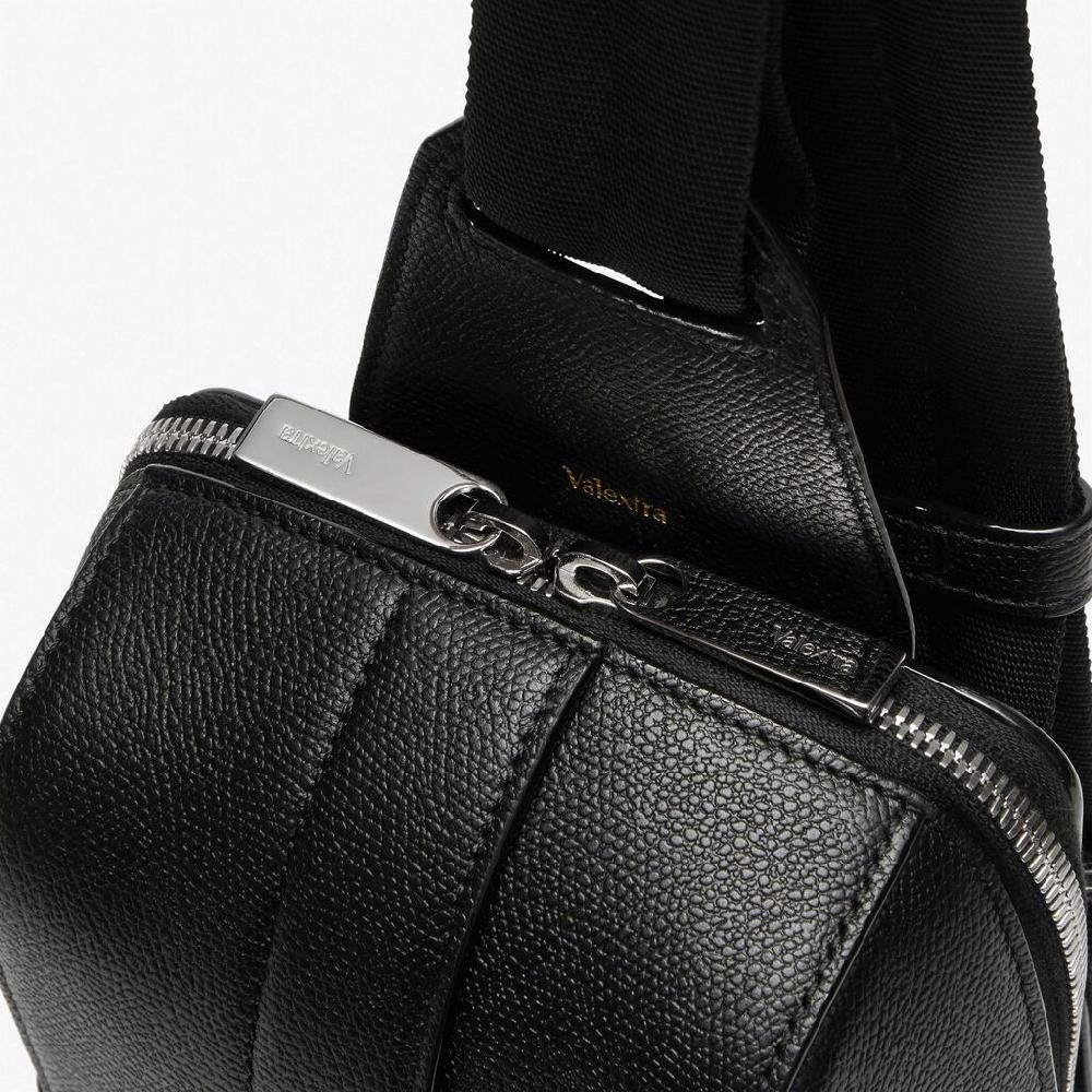 Valextra Zaino Monospalla Piccolo In Pelle Nera | Valextra V-Line